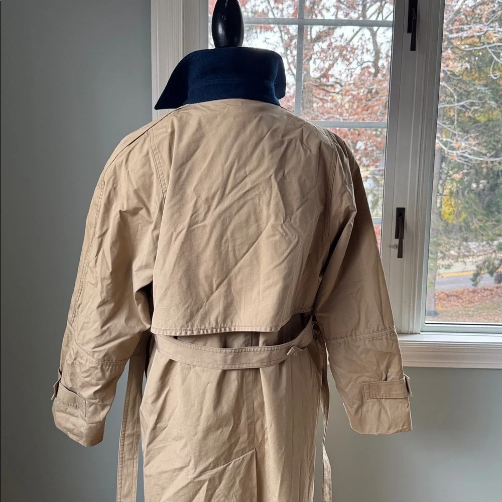 London Fog Tempo Europa vintage khaki mid length‎ trench coat 8P